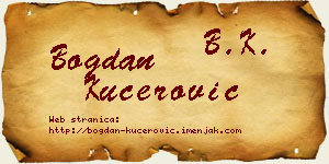 Bogdan Kućerović vizit kartica